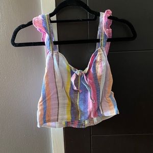 Multi-Colored Cropped Tank